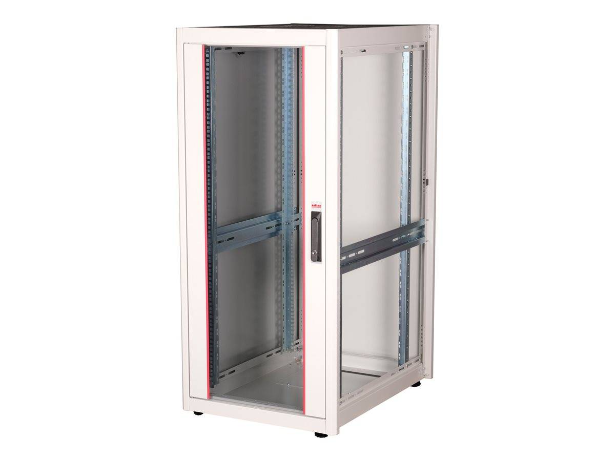 ROTRONIC-SECOMP - Roline Basic - Schrank Netzwerkschrank - glass door, 600x800 WxD - RAL 7035, Hellgrau - 26U - 48.3 cm