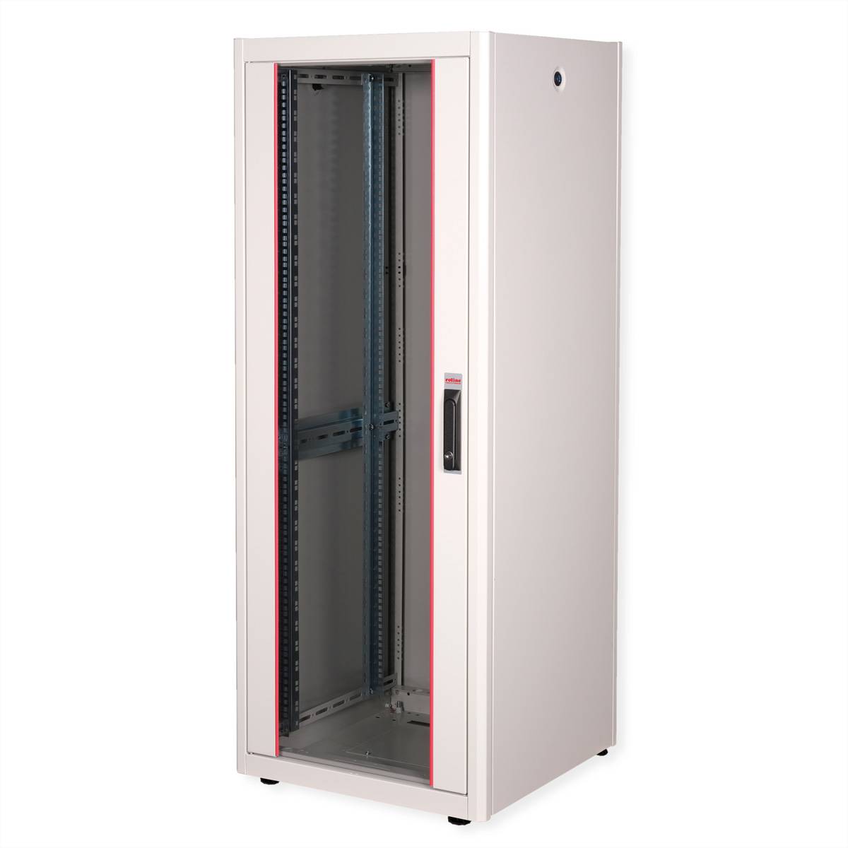 Roline Basic - Schrank Netzwerkschrank - Glas-Tür, 600x600 BxT - RAL 7035, Hellgrau - 32U - 48.3 cm (19"")