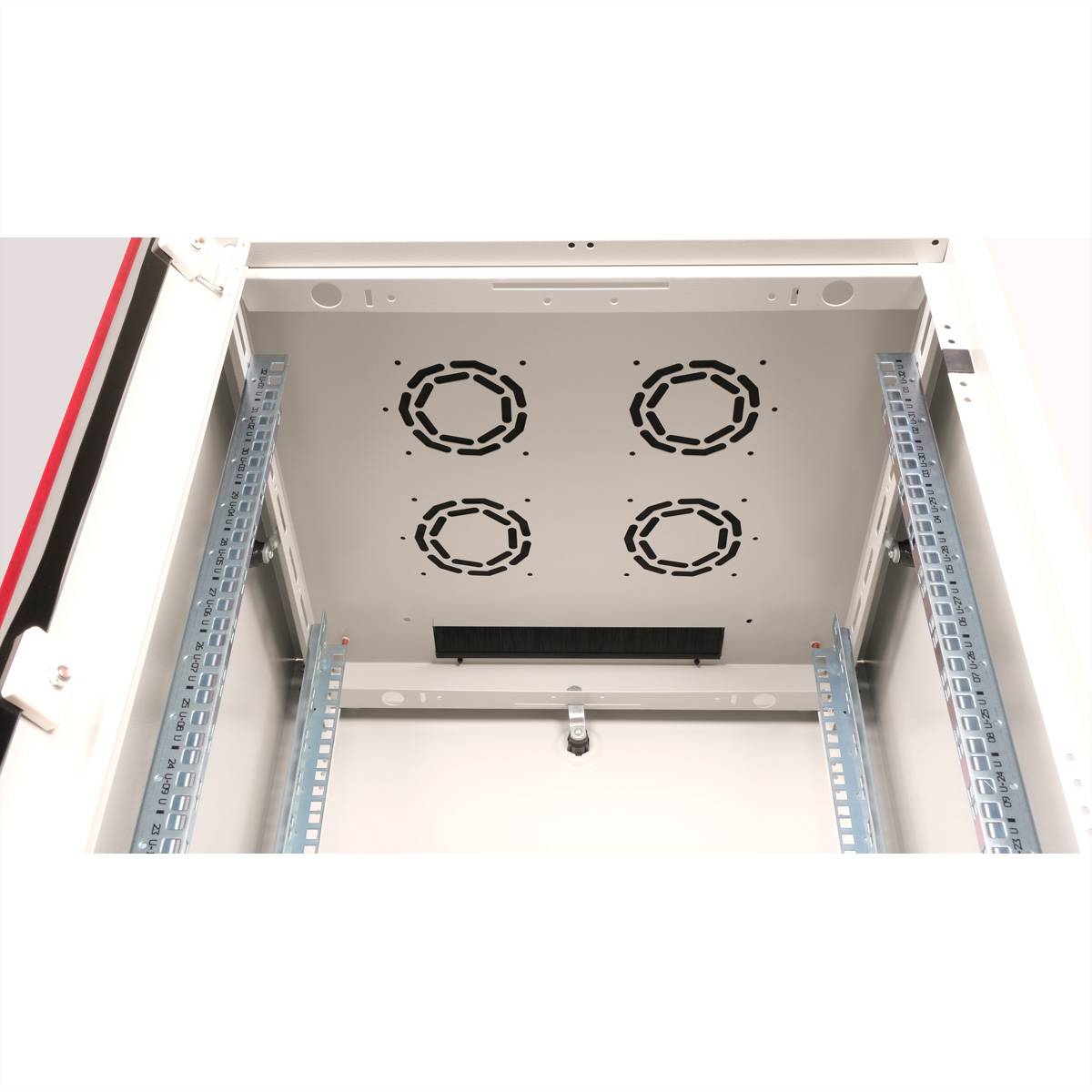 ROLINE 19-Zoll Netzwerkschrank Basic 32 HE, 600x600 BxT Glastür grau