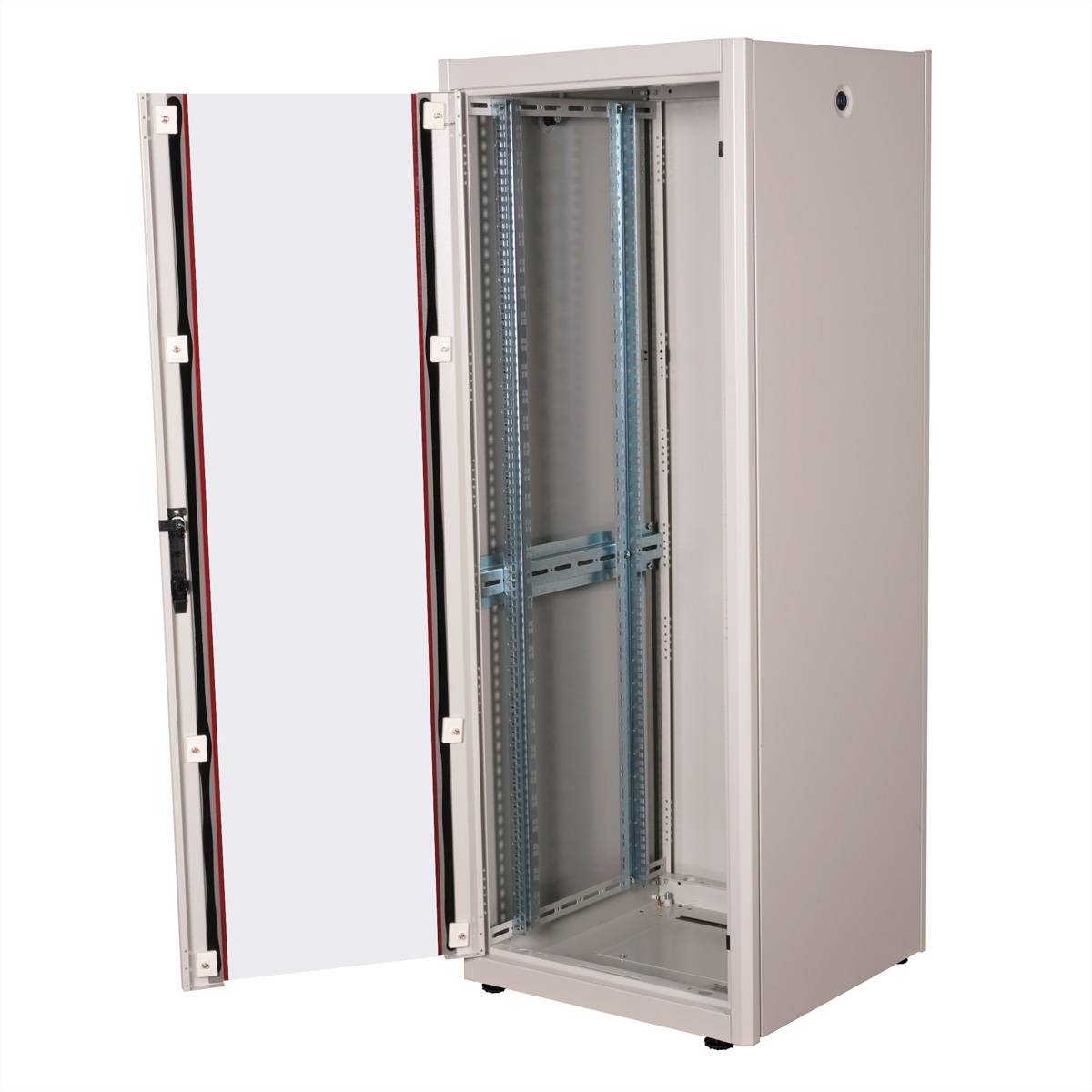 ROLINE 19-Zoll Netzwerkschrank Basic 32 HE, 600x600 BxT Glastür grau