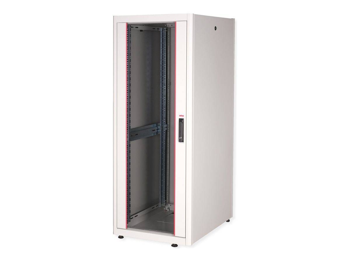 ROTRONIC-SECOMP - Roline Basic - Schrank Netzwerkschrank - glass door, 600x800 WxD - RAL 7035, Hellgrau - 32U - 48.3 cm