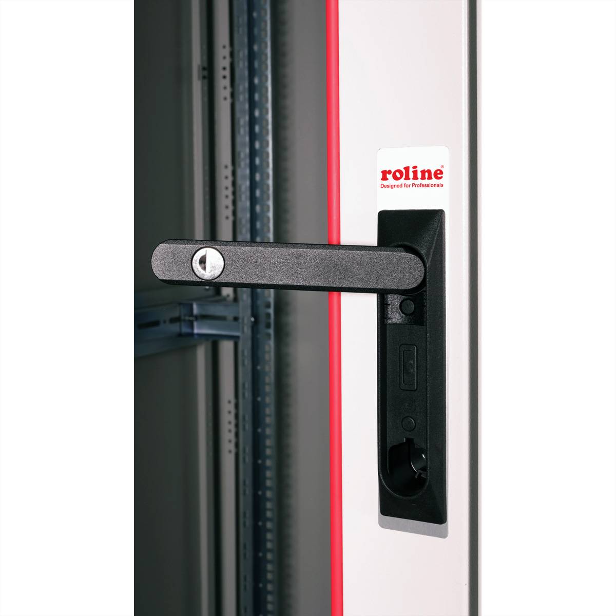 Roline Basic - Schrank Netzwerkschrank - Glas Tür, 800 x 800 (B x T)