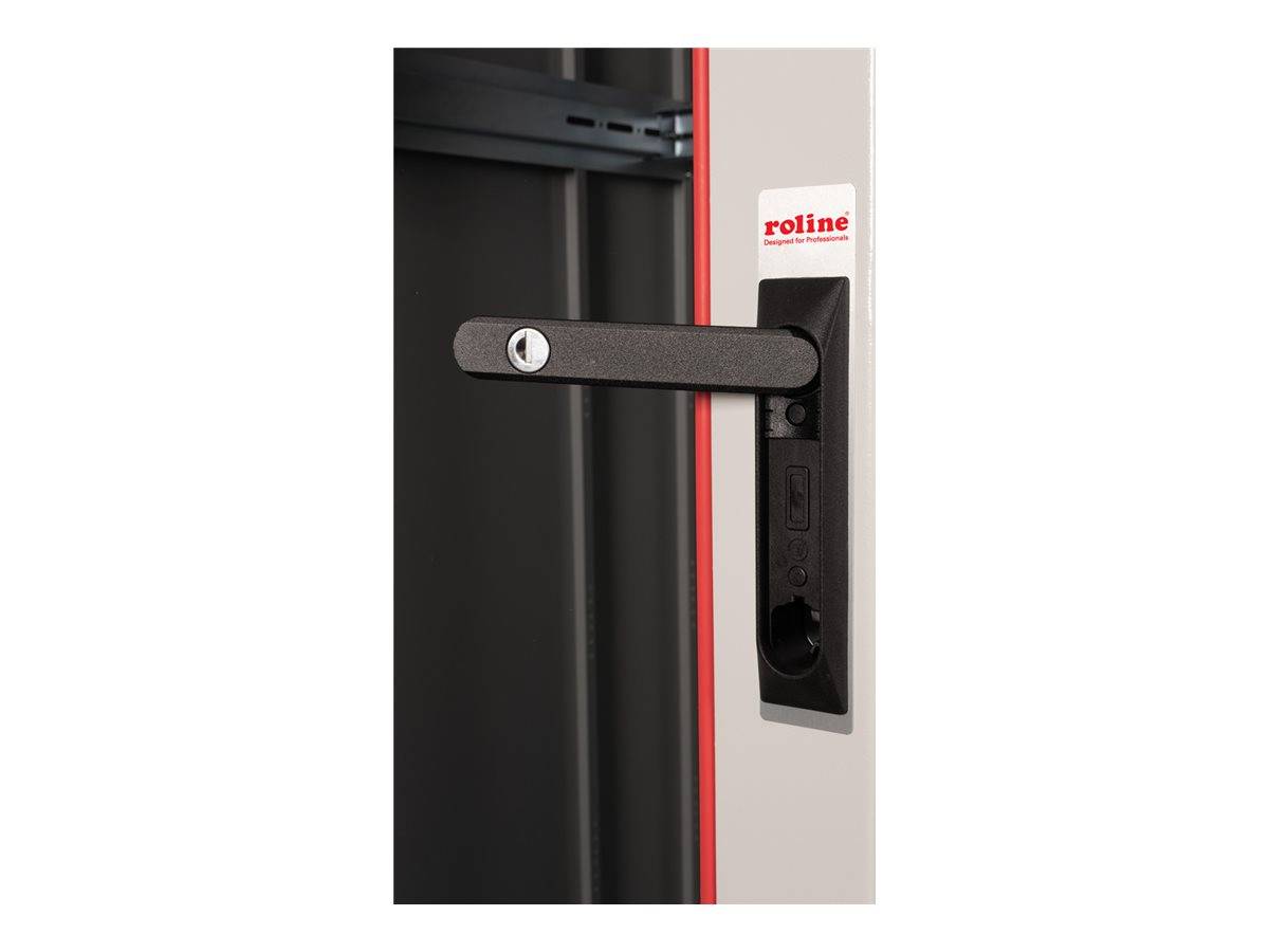 ROTRONIC-SECOMP - Roline Basic - Schrank Netzwerkschrank - glass door, 800x1000 WxD - RAL 7035, Hellgrau - 42HE - 48.3 c