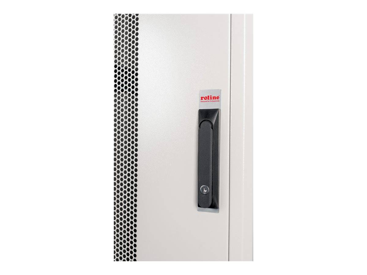 ROTRONIC-SECOMP - Roline Basic - Schrank Netzwerkschrank - perforated door, 800x1000 WxD - RAL 7035, Hellgrau - 42HE - 4
