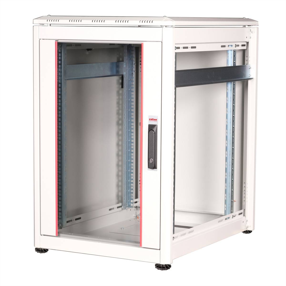 ROLINE 19-Zoll Netzwerkschrank Pro 16 HE, 600x800 BxT Glastür grau
