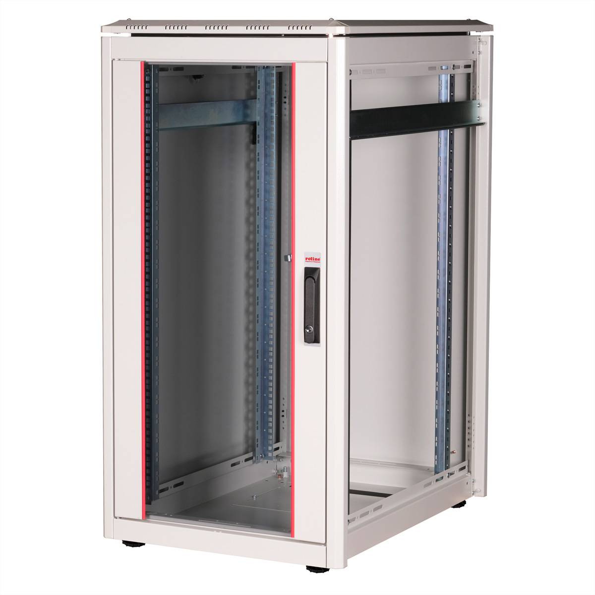 ROLINE 19-Zoll Netzwerkschrank Pro 22 HE, 600x800 BxT Glastür grau