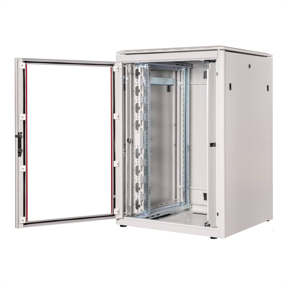 ROLINE 19-Zoll Netzwerkschrank Pro 22 HE, 800x800 BxT Glastür grau