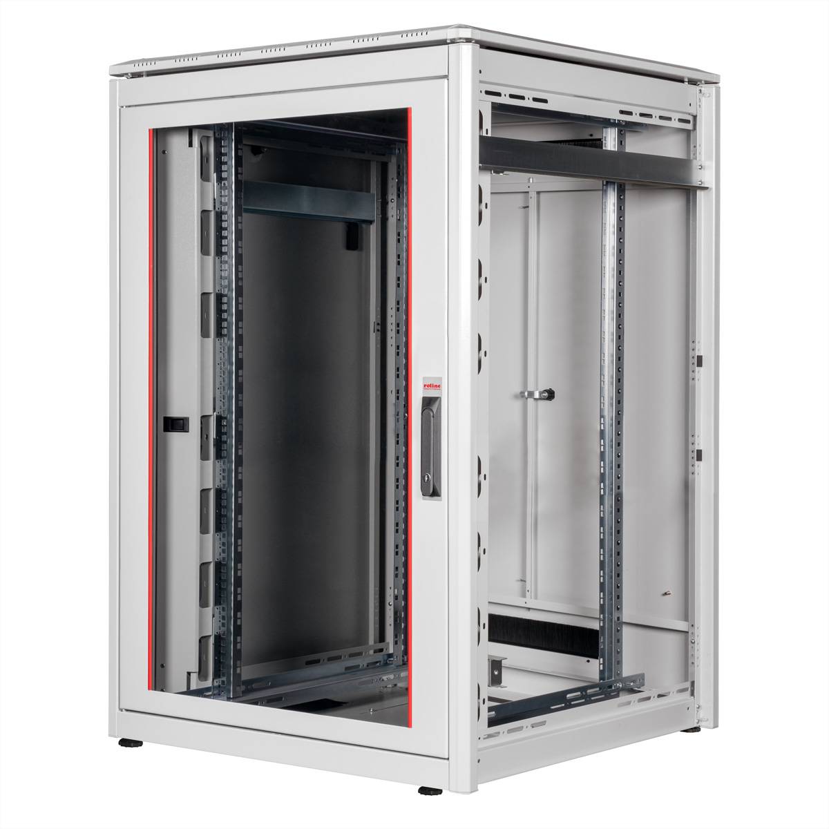 ROLINE 19-Zoll Netzwerkschrank Pro 22 HE, 800x800 BxT Glastür grau