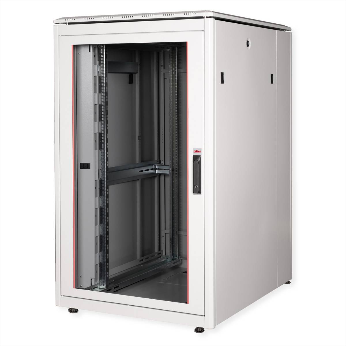 ROTRONIC-SECOMP - Roline Pro - Schrank Netzwerkschrank - mit Glastür, 800 x 1000 mm (B x T)