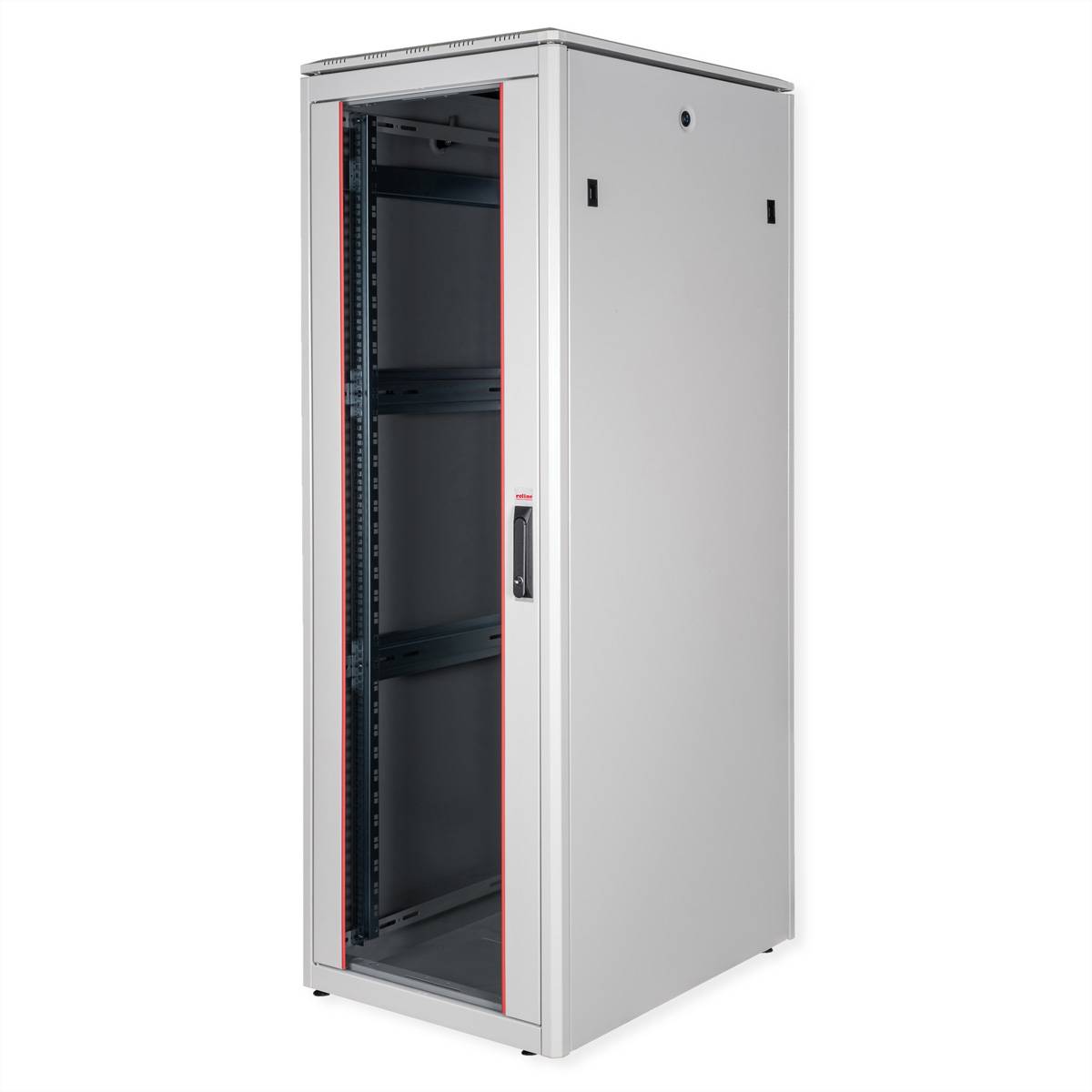 ROLINE 19-Zoll Netzwerkschrank Pro 36 HE, 600x800 BxT Glastür grau