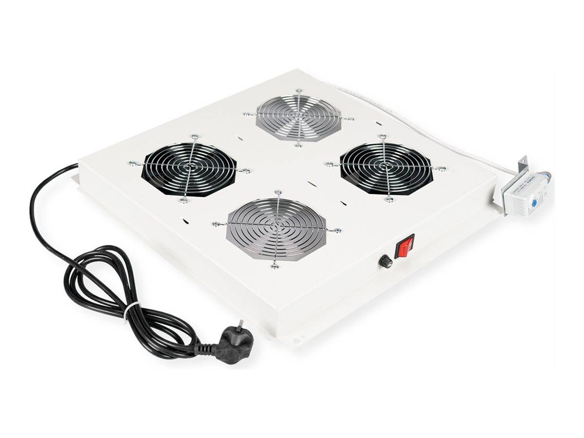 ROTRONIC-SECOMP - Roline - Rack-Lüfter - 2 Lüfter - auf Dach montierbar - Hellgrau, RAL 7035 - 48.3 cm (19"")