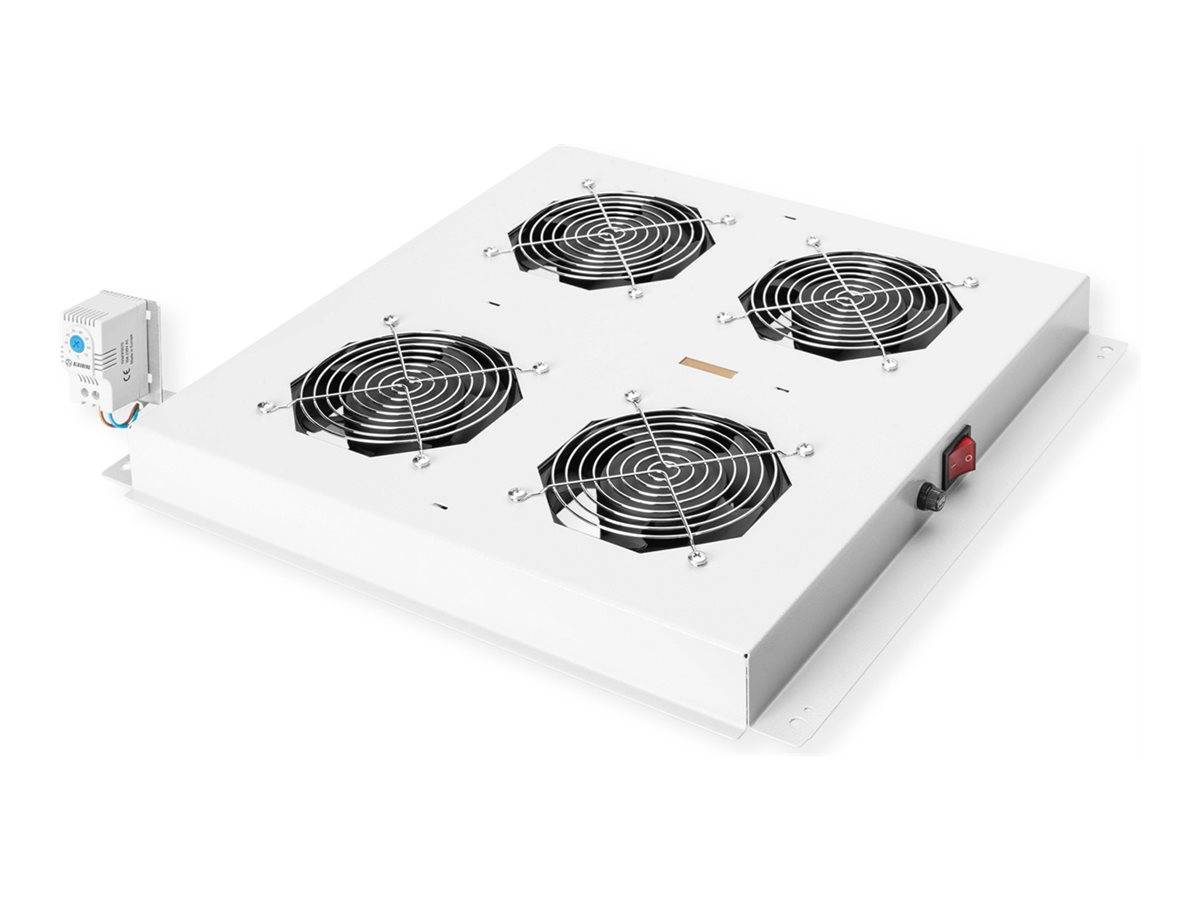 ROTRONIC-SECOMP - Roline - Rack-Lüfter - 4 Lüfter - auf Dach montierbar - Hellgrau, RAL 7035 - 48.3 cm (19"")