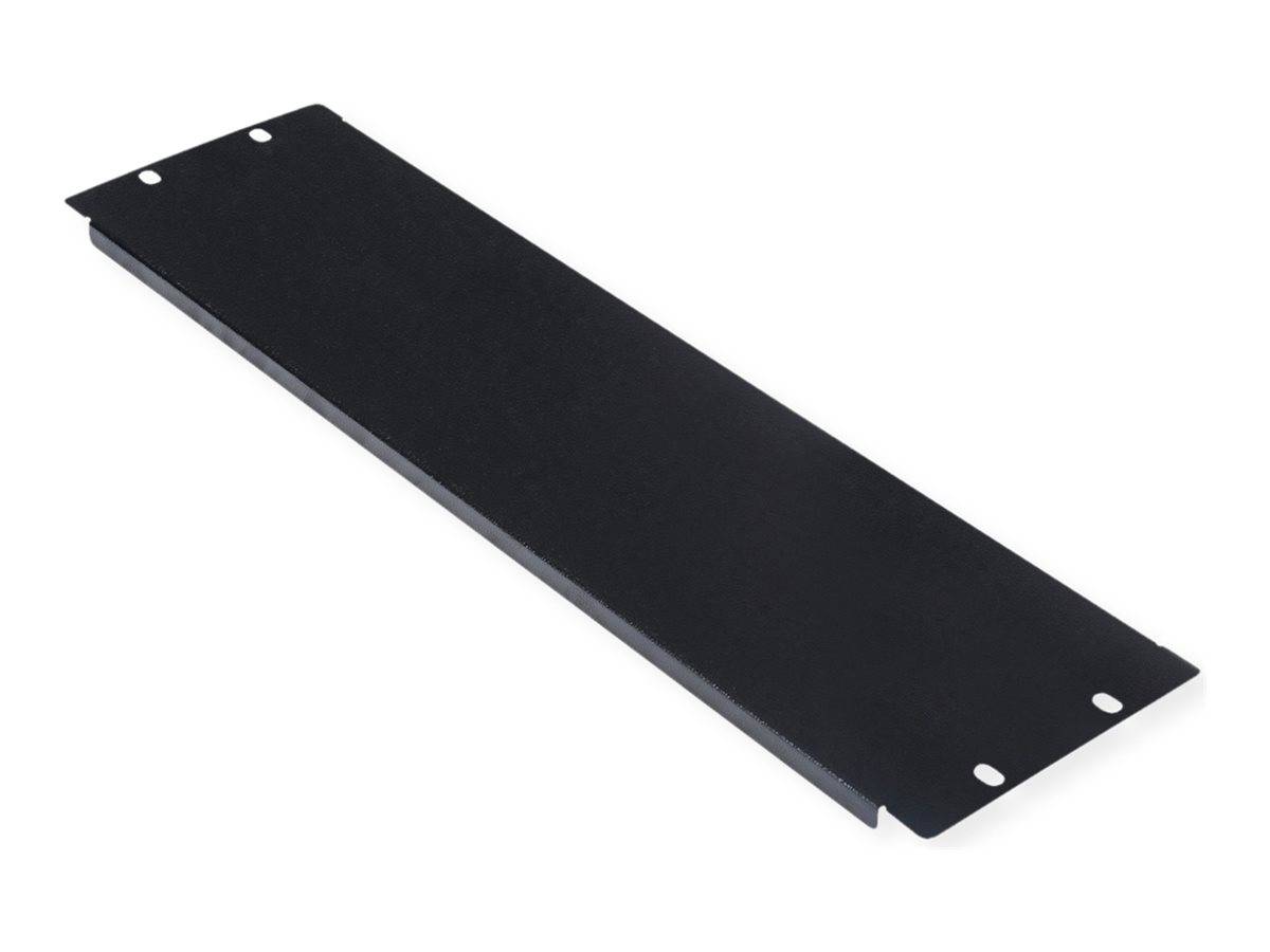 ROLINE Blindabdeckung - Jet Black, RAL 9005 - 3U - 48.3 cm (19")