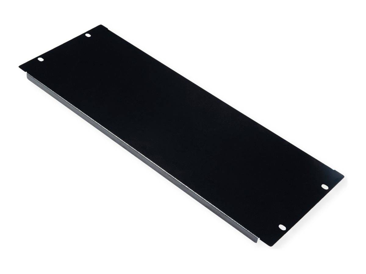ROLINE Blindabdeckung - Jet Black, RAL 9005 - 4U - 48.3 cm (19")