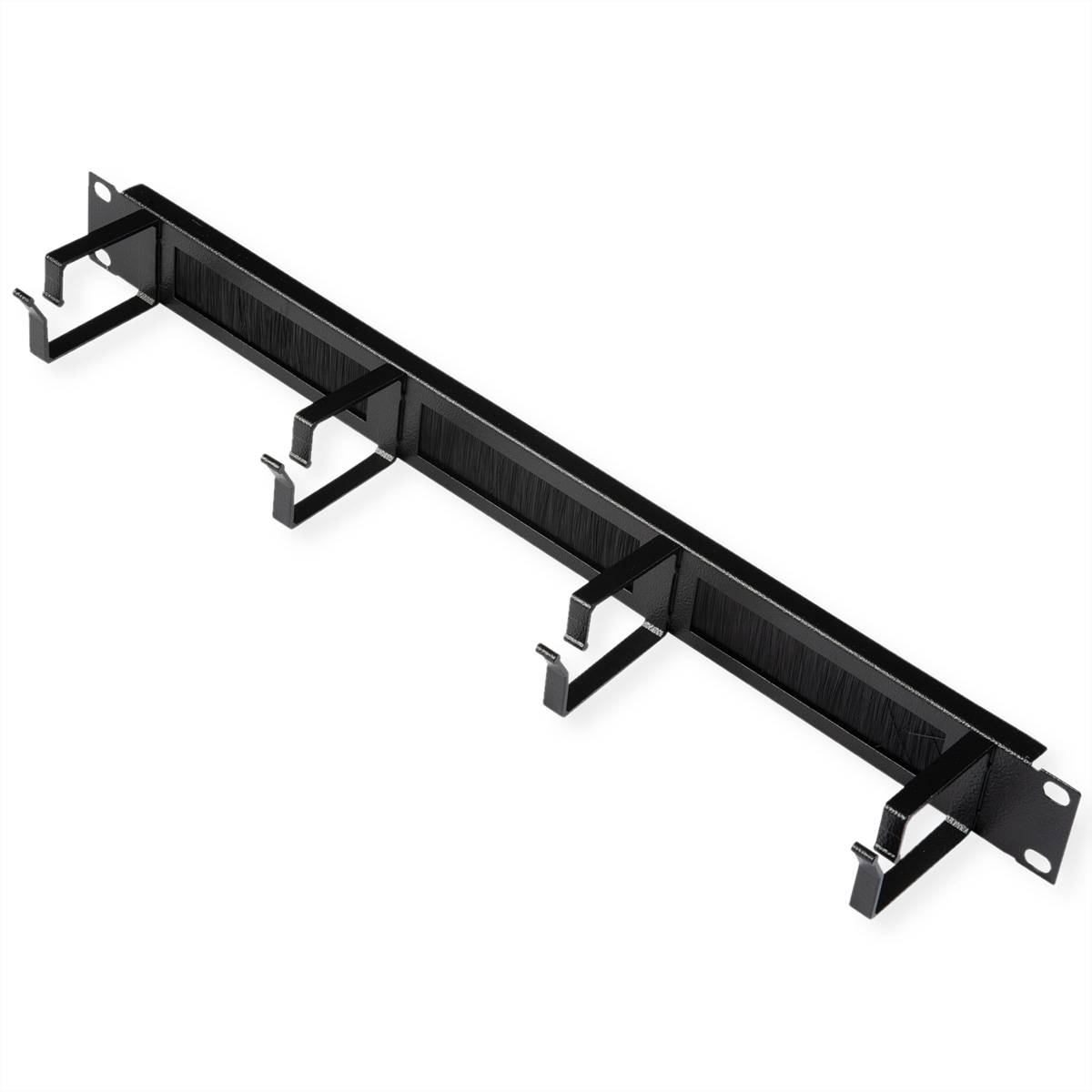 ROTRONIC-SECOMP - Roline - Patch Panel - 44 x 60 mm, mit Bürstenstreifen - RAL 9005, Jet Black - 1U - 48.3 cm (19"")