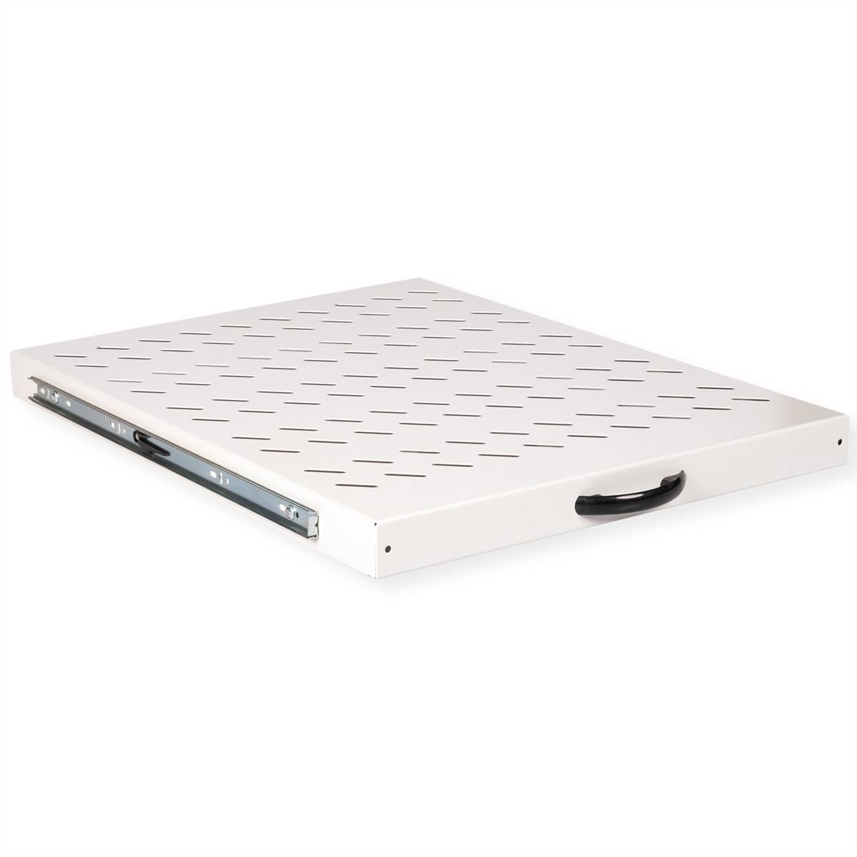 ROTRONIC-SECOMP - Roline - Rack-Schieberegal - 550 mm tief, Tragfähigkeit 25 kg - Hellgrau, RAL 7035 - 1U - 48.3 cm