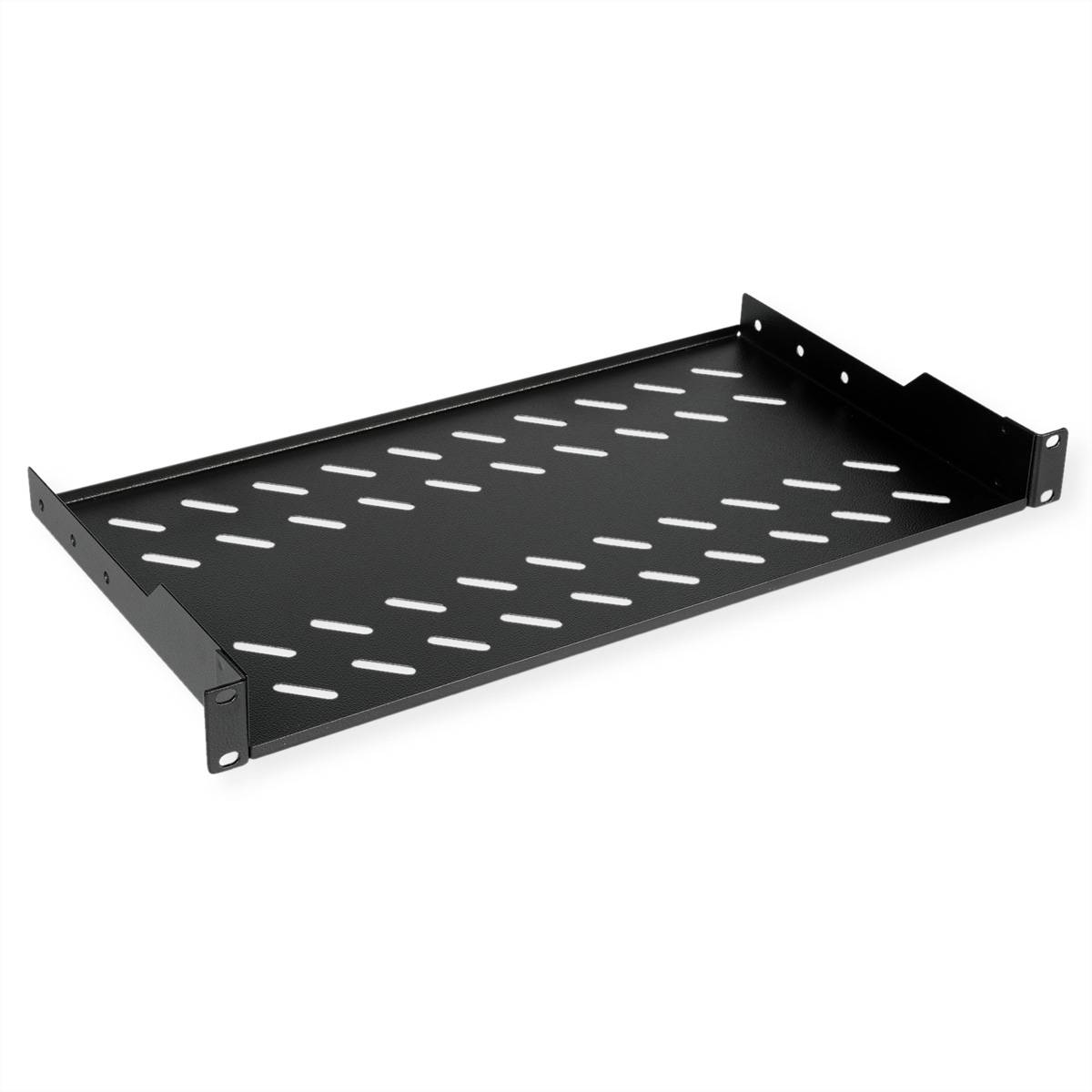 ROLINE Rack - Regal - 250 mm tief, Tragfähigkeit 15 kg - RAL 9005, Jet Black - 1U - 48.3 cm (19")