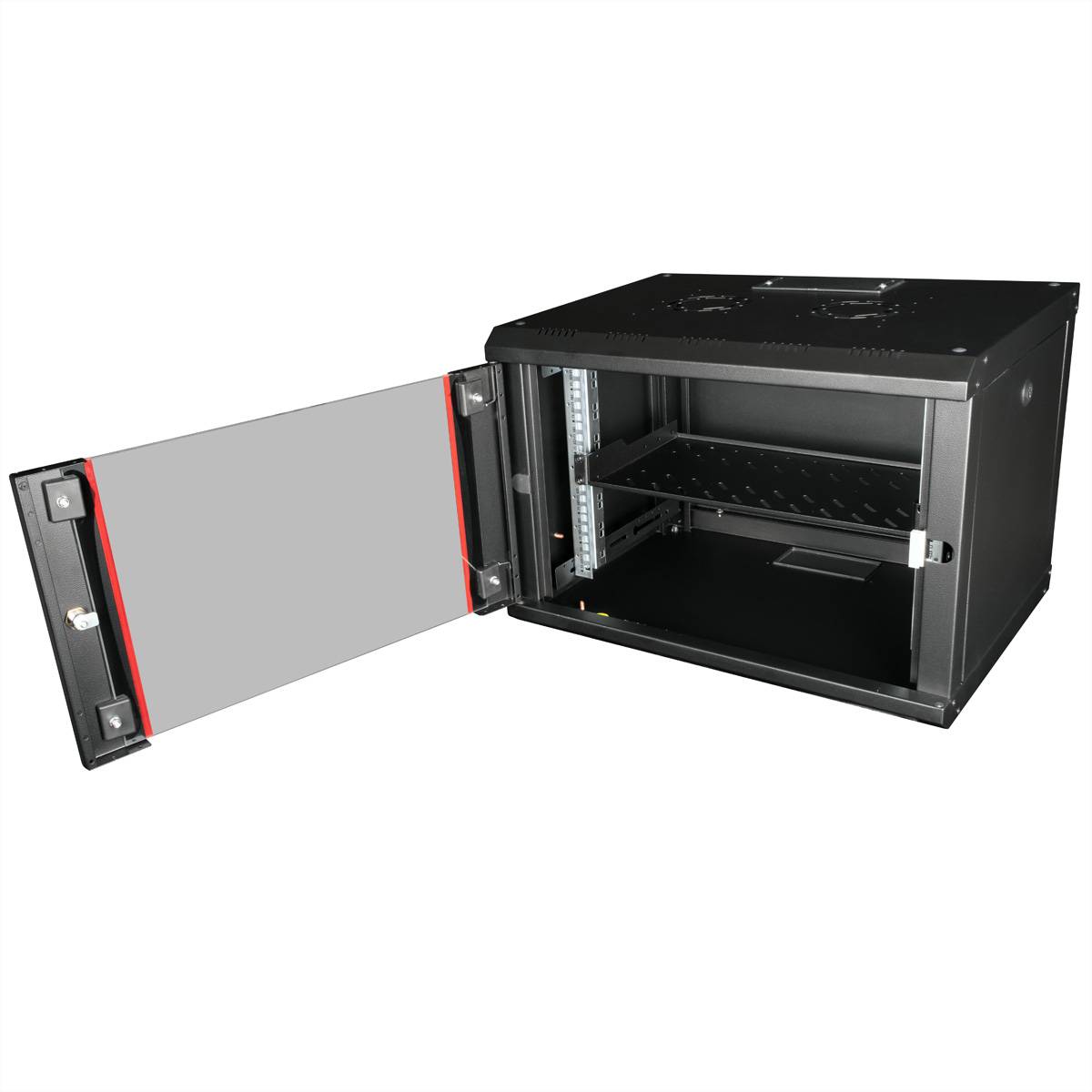 ROLINE Rack - Regal - 250 mm tief, Tragfähigkeit 15 kg - RAL 9005, Jet Black - 1U - 48.3 cm (19")
