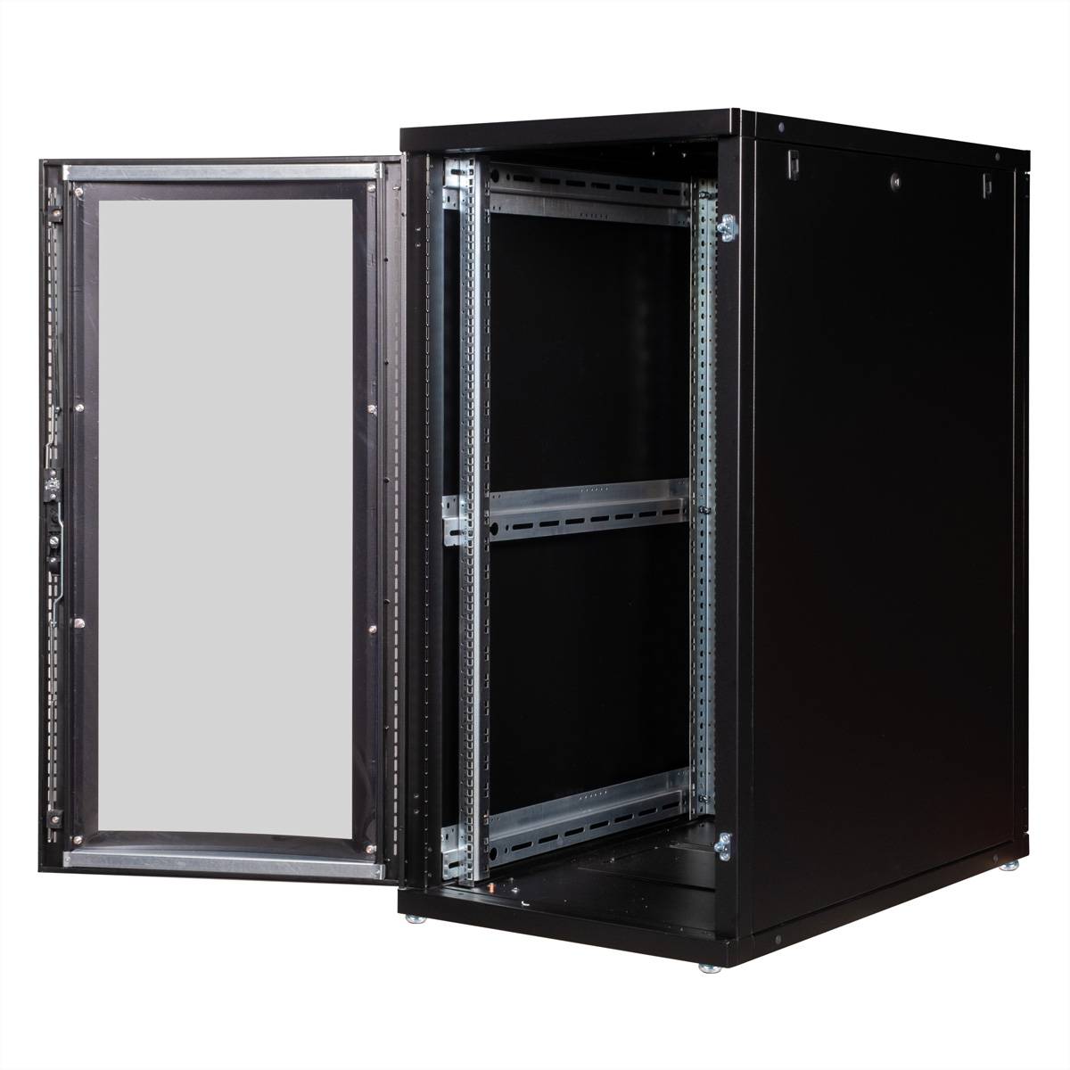 ROLINE 19-Zoll Serverschrank Pro 26 HE, 600x1000 BxT schwarz Plexiglas