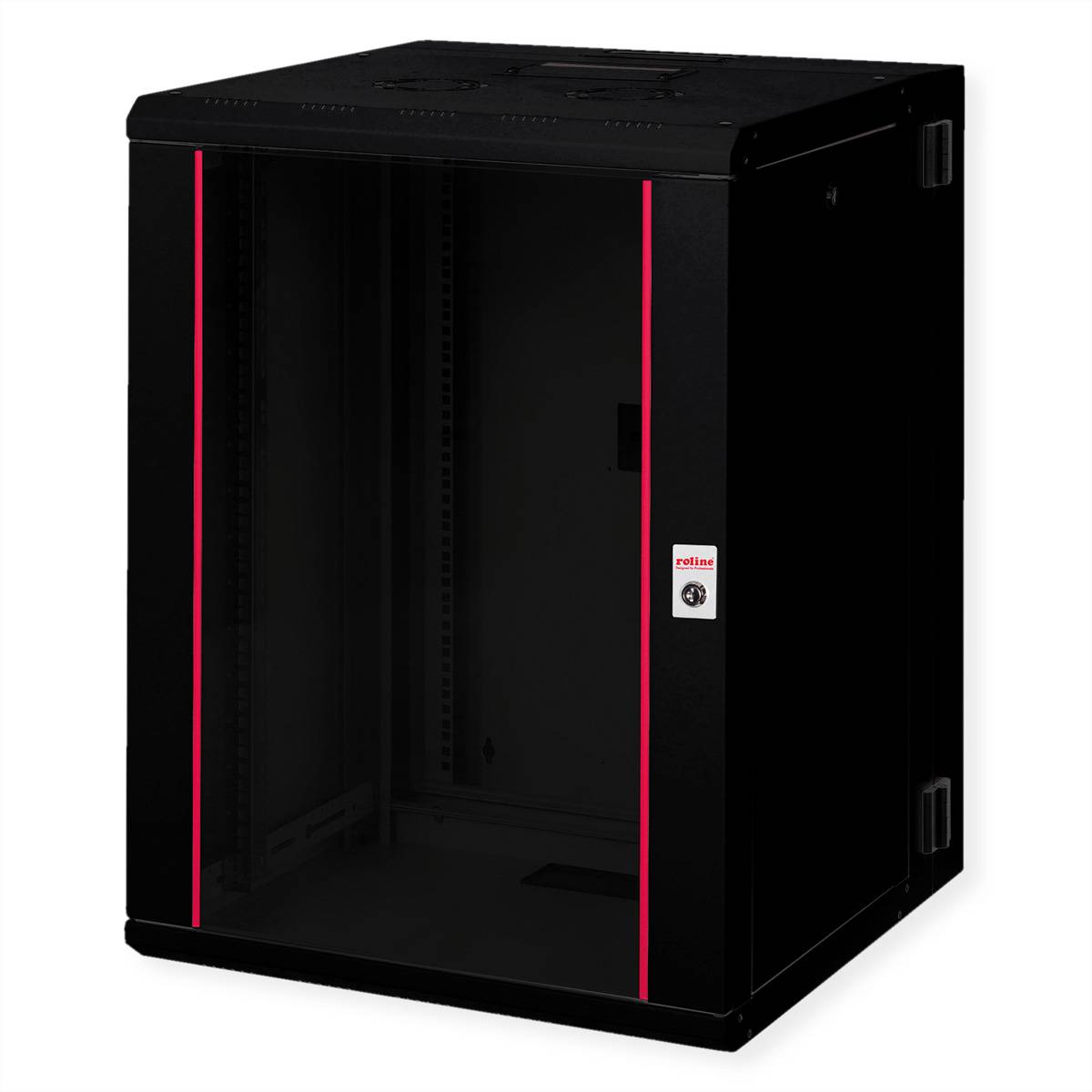 ROLINE 19-Zoll Wandgehäuse Pro 16 HE, 600x600 BxT zweiteilig schwenkbar schwarz