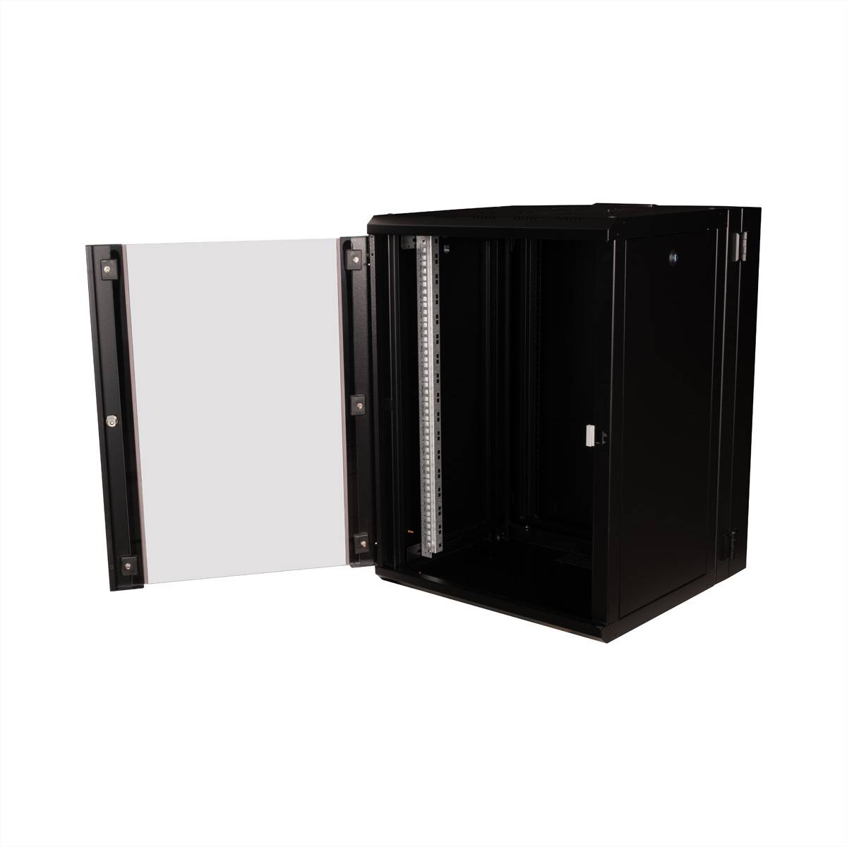 ROLINE 19-Zoll Wandgehäuse Pro 16 HE, 600x600 BxT zweiteilig schwenkbar schwarz