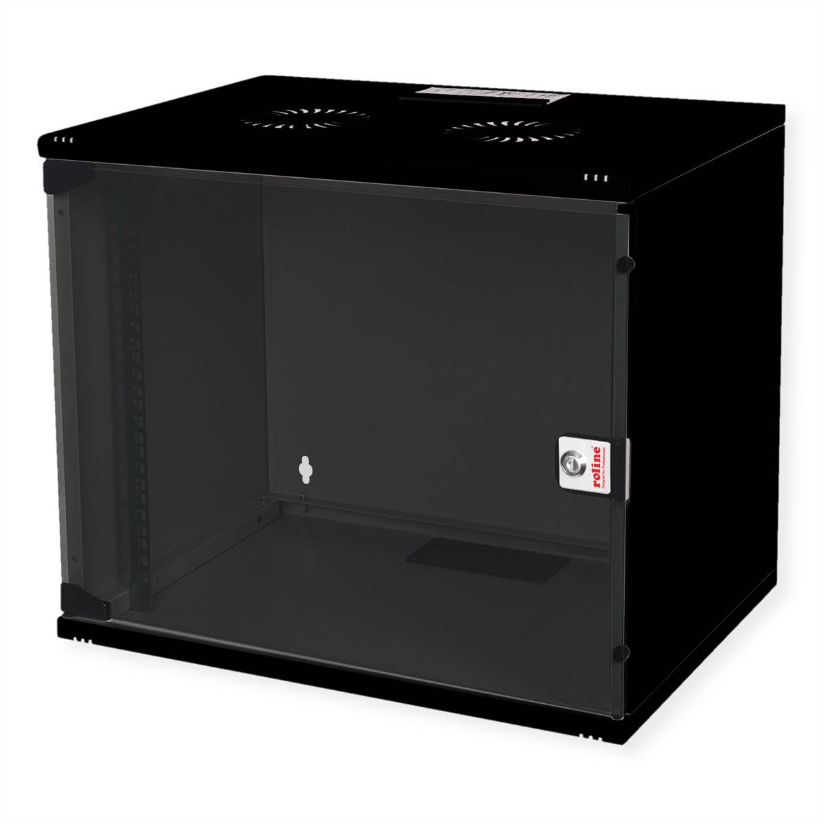 Roline Basic - Gehäuse - Set, 540x400 BxT - geeignet für Wandmontage - RAL 9005, Jet Black - 7U - 48.3 cm (19")
