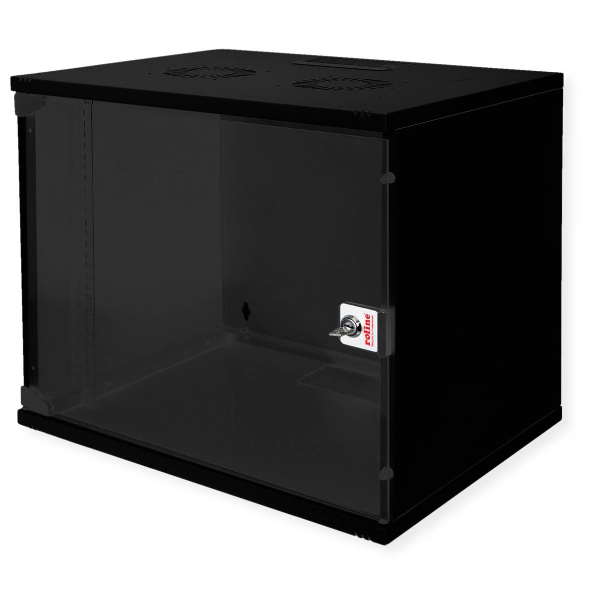 ROTRONIC-SECOMP - Roline Basic - Gehäuse - kit, 540x400 WxD - geeignet für Wandmontage - RAL 9005, Jet Black - 9U - 48.3