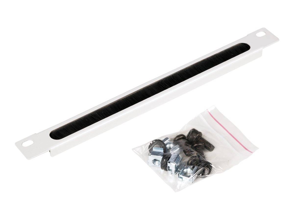 ROTRONIC-SECOMP - Roline - Kabeleingangsplatte für Rack - mit Bürstenstreifen - Hellgrau, RAL 7035 - 0.5U - 25.4 cm (10""