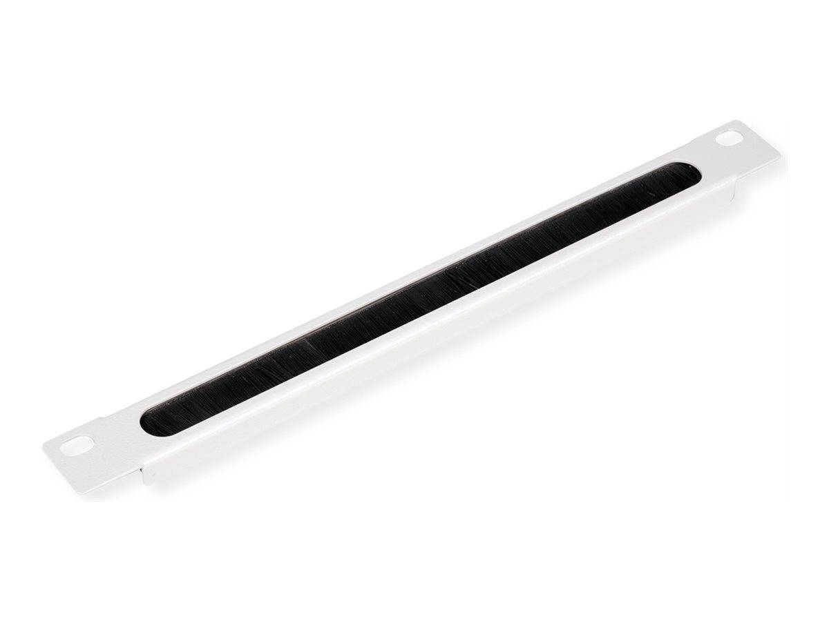 ROTRONIC-SECOMP - Roline - Kabeleingangsplatte für Rack - mit Bürstenstreifen - Hellgrau, RAL 7035 - 0.5U - 25.4 cm