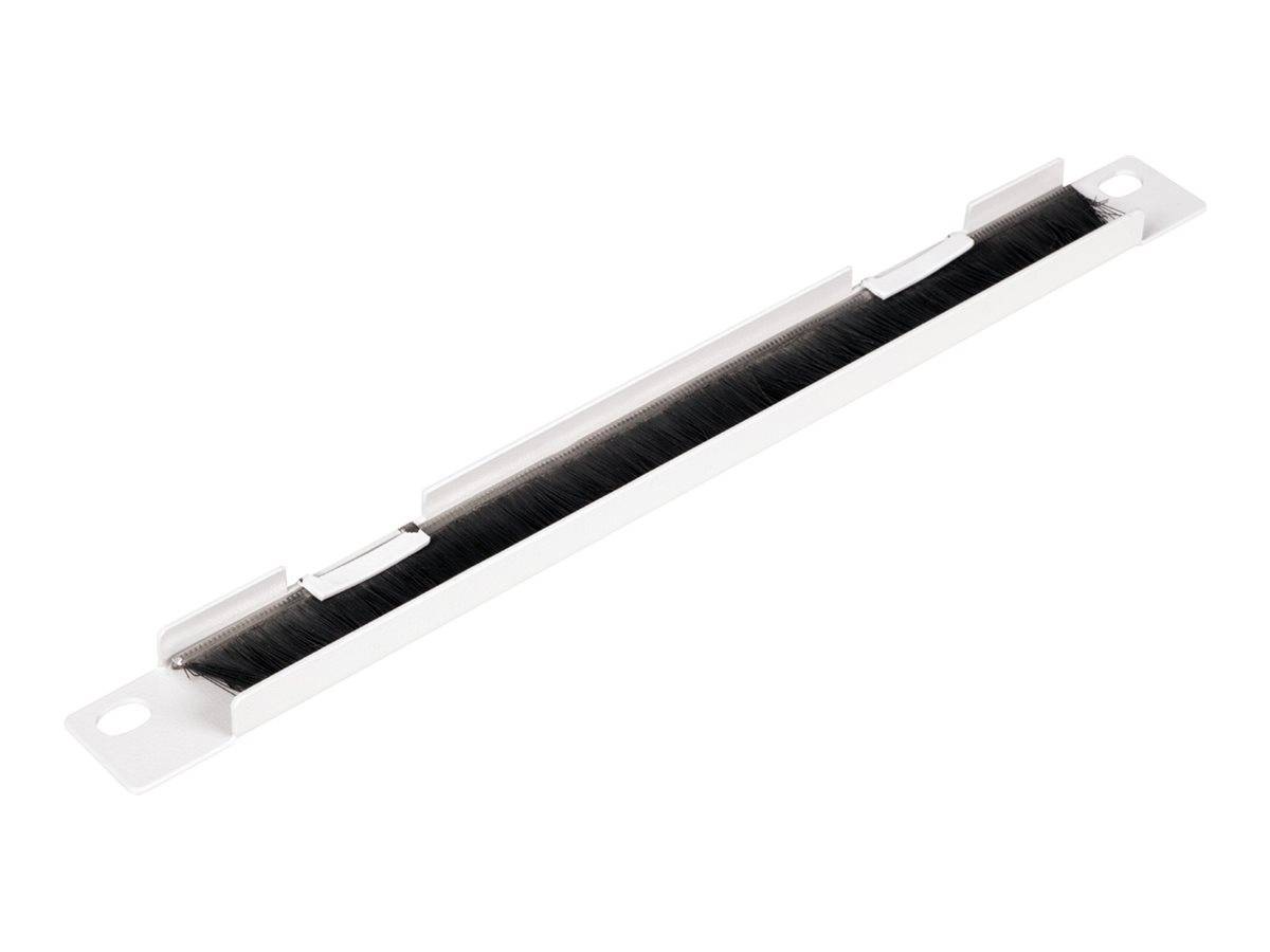 ROTRONIC-SECOMP - Roline - Kabeleingangsplatte für Rack - mit Bürstenstreifen - Hellgrau, RAL 7035 - 0.5U - 25.4 cm (10""