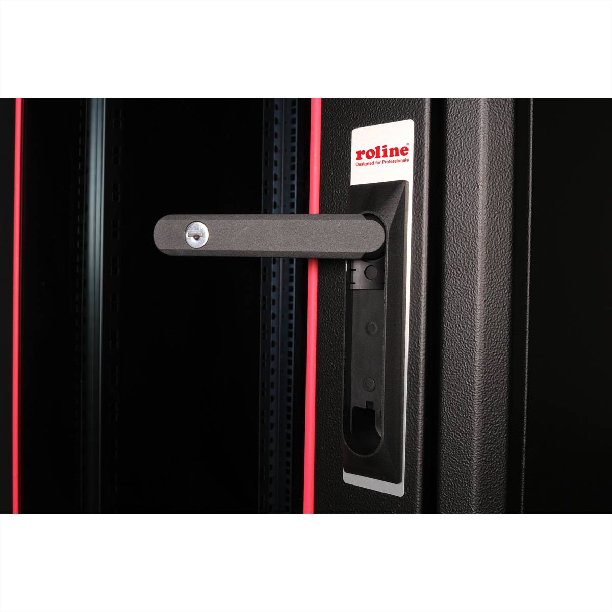 Roline Basic - Schrank Netzwerkschrank - Glas-Tür, 600x600 BxT - RAL 9005, Jet Black - 22U - 48.3 cm (19"")