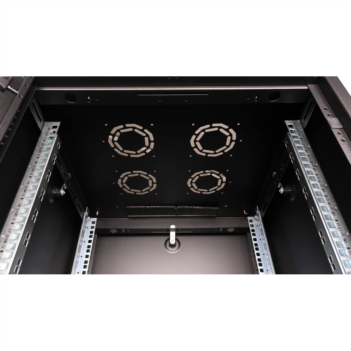Roline Basic - Schrank Netzwerkschrank - Glas-Tür, 600x600 BxT - RAL 9005, Jet Black - 22U - 48.3 cm (19"")