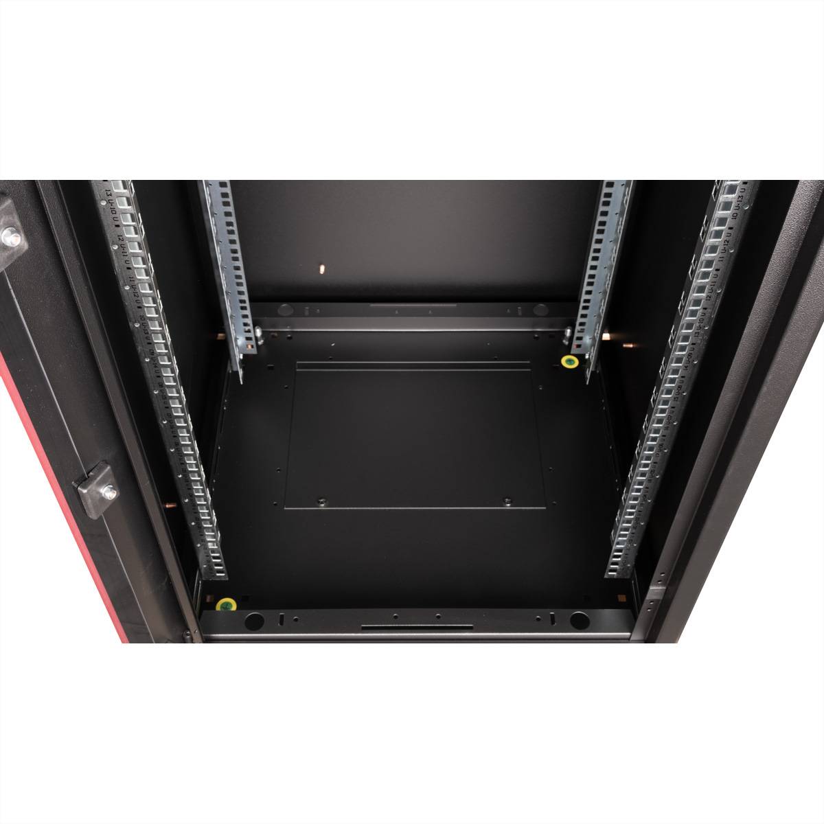 Roline Basic - Schrank Netzwerkschrank - Glas-Tür, 600x600 BxT - RAL 9005, Jet Black - 22U - 48.3 cm (19"")