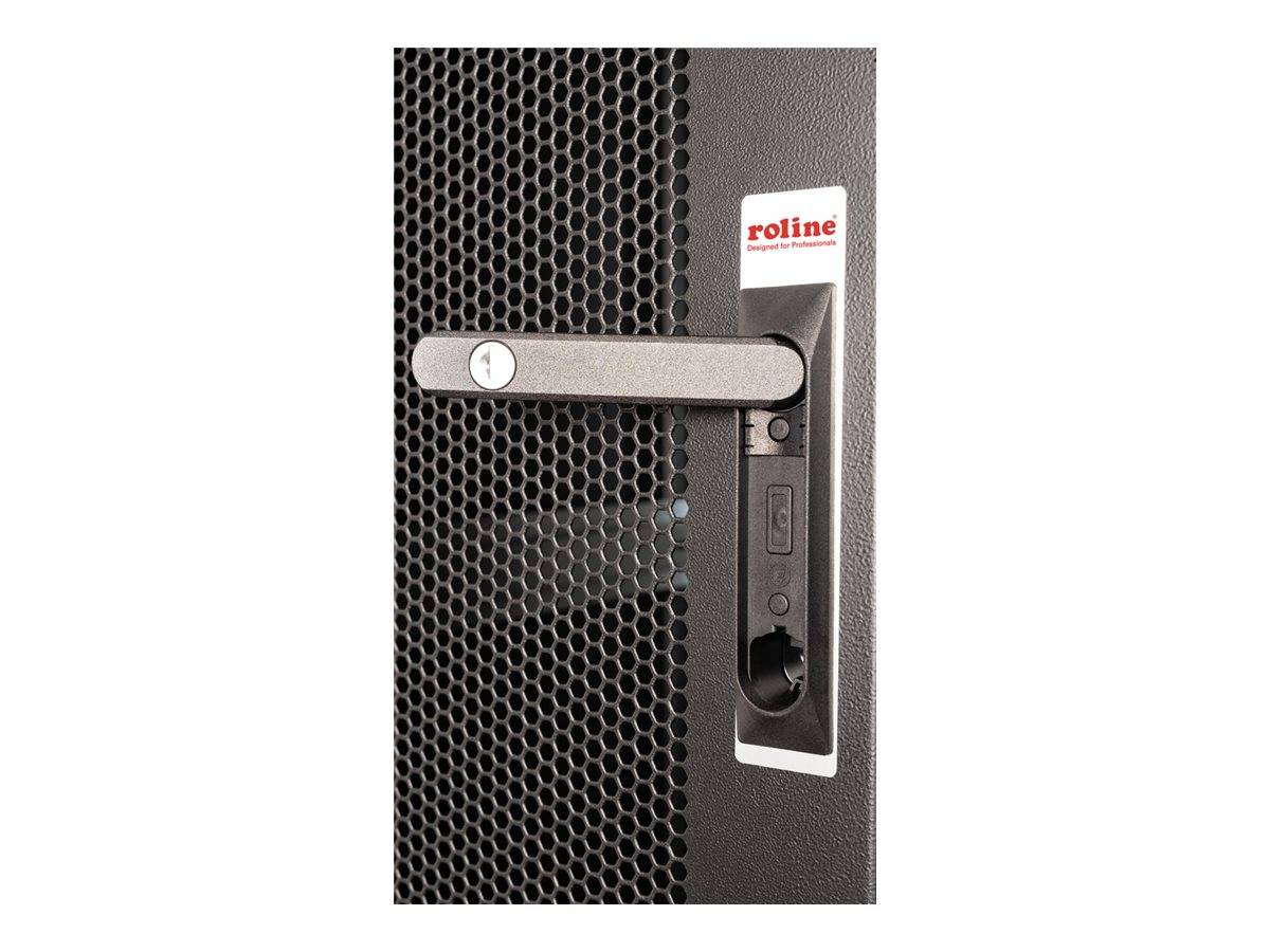 ROTRONIC-SECOMP - Roline Basic - Schrank Netzwerkschrank - perforated door, 600x1000 WxD - RAL 9005, Jet Black - 26U - 4
