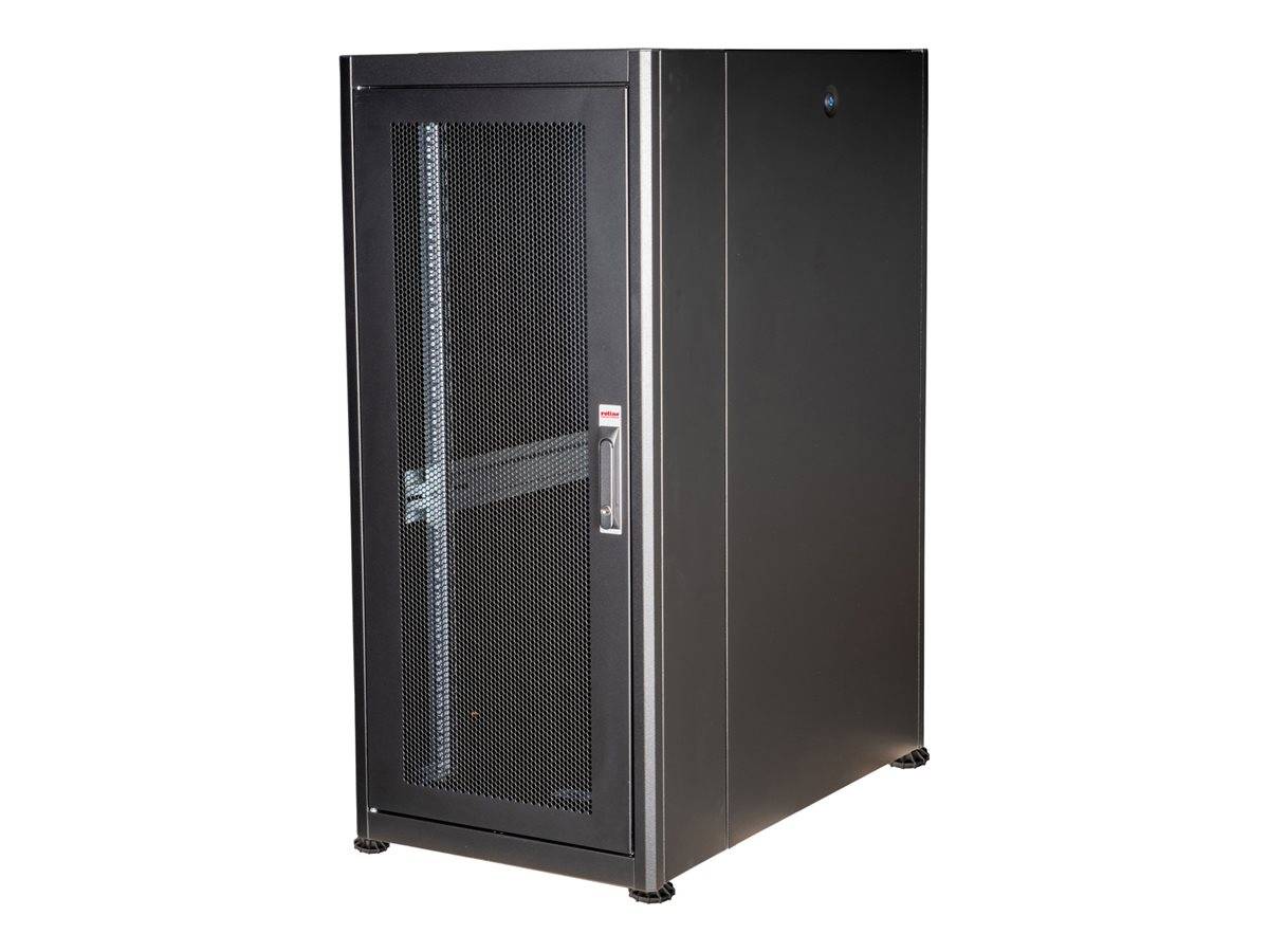 ROTRONIC-SECOMP - Roline Basic - Schrank Netzwerkschrank - perforated door, 600x1000 WxD - RAL 9005, Jet Black - 26U - 4