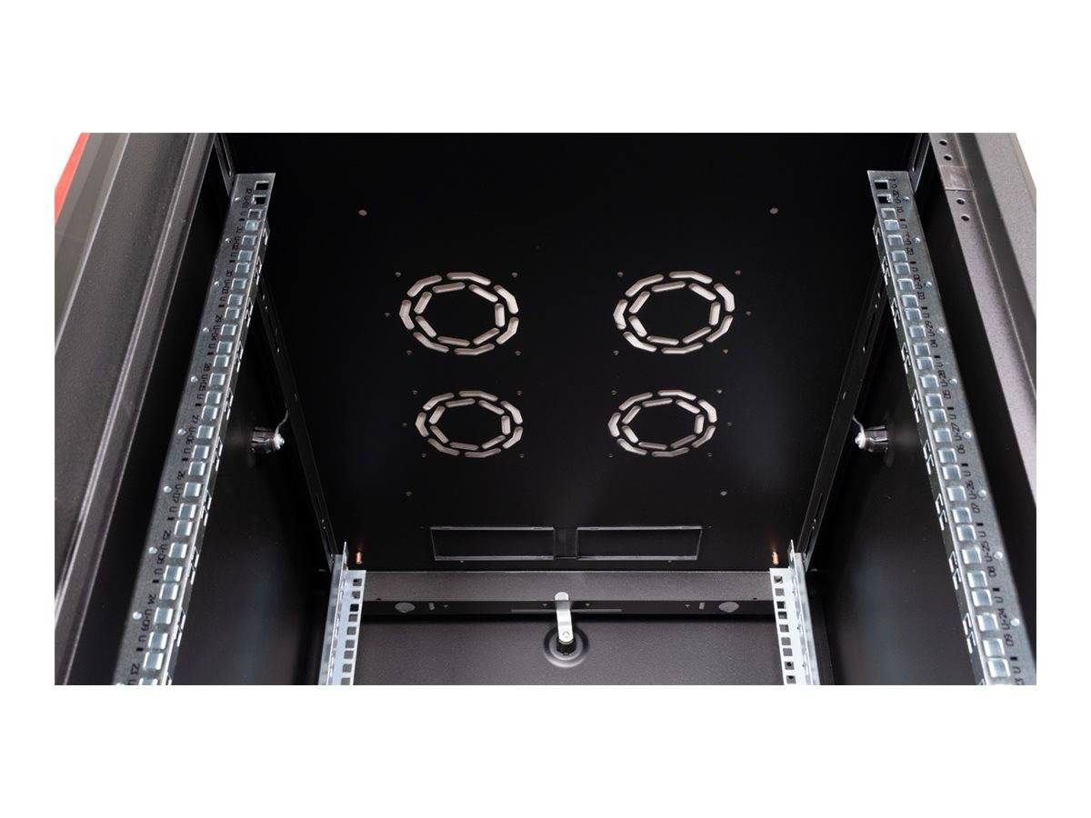 ROTRONIC-SECOMP - Roline Basic - Schrank Netzwerkschrank - glass door, 600x800 WxD - RAL 9005, Jet Black - 32U - 48.3 cm