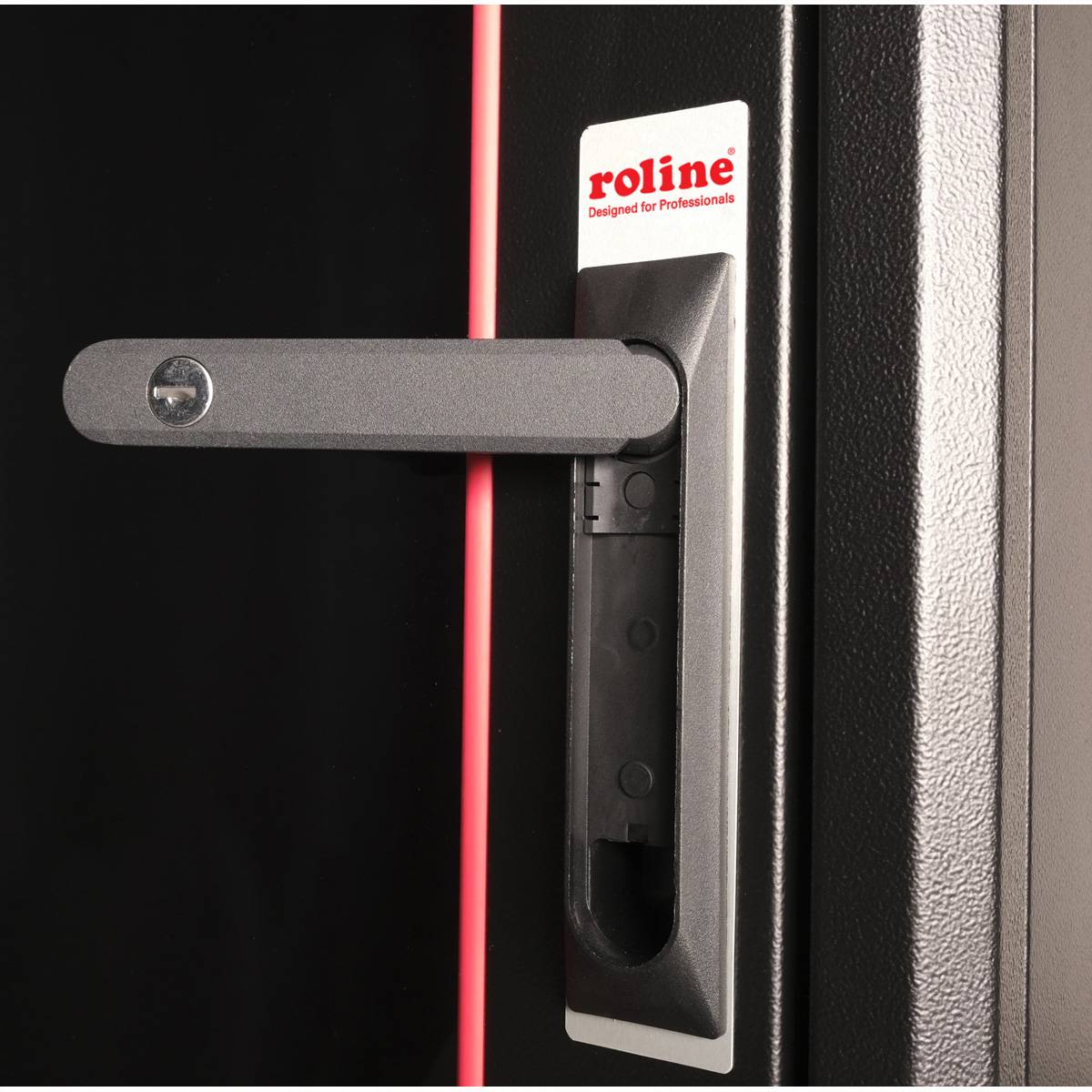 Roline Basic - Schrank Netzwerkschrank - glass door, 600x600 WxD - RAL 9005, Jet Black - 32U - 48.3 cm (19"")