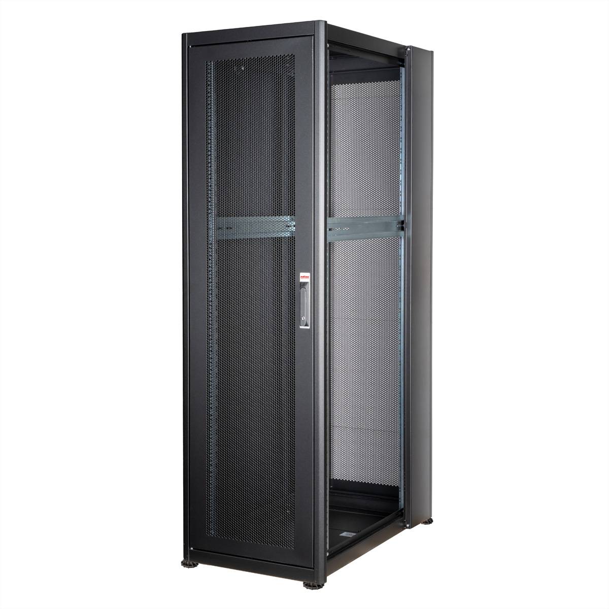 Roline Basic - Schrank Netzwerkschrank - perforierte Tür, 600x1000 BxT - RAL 9005, Jet Black - 42HE - 48.3 cm (19")