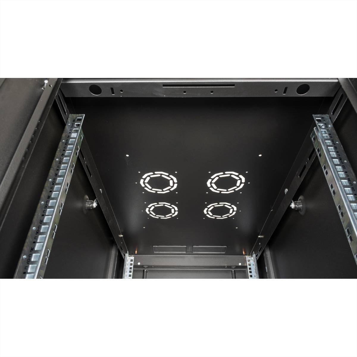 Roline Basic - Schrank Netzwerkschrank - perforierte Tür, 600x1000 BxT - RAL 9005, Jet Black - 42HE - 48.3 cm (19")