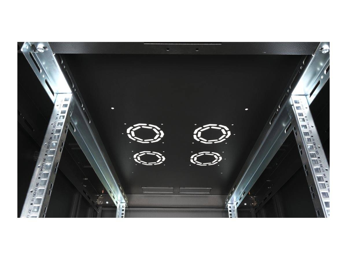 ROTRONIC-SECOMP - Roline Basic - Schrank Netzwerkschrank - perforated door, 800x1000 WxD - RAL 9005, Jet Black - 42HE -