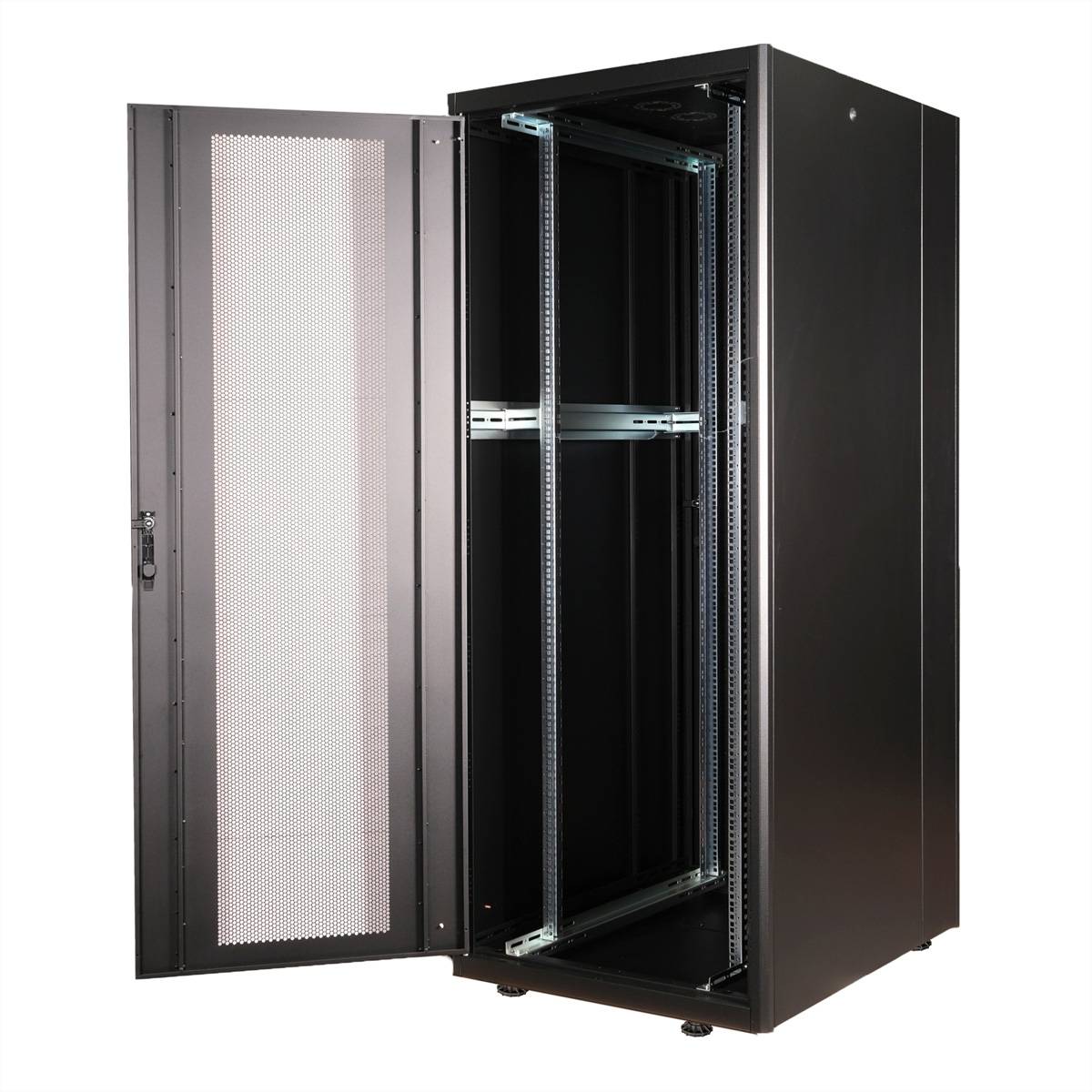 Roline Basic - Schrank Netzwerkschrank - perforierte Tür, 800x1000 BxT - RAL 9005, Jet Black - 42HE - 48.3 cm (19"")