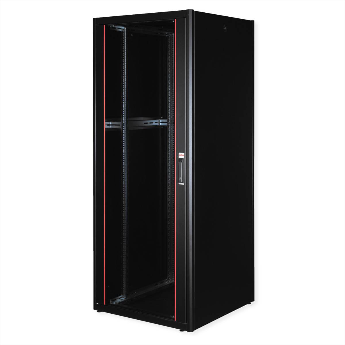 Roline Basic - Schrank Netzwerkschrank - Glas Tür, 800 x 800 (B x T)