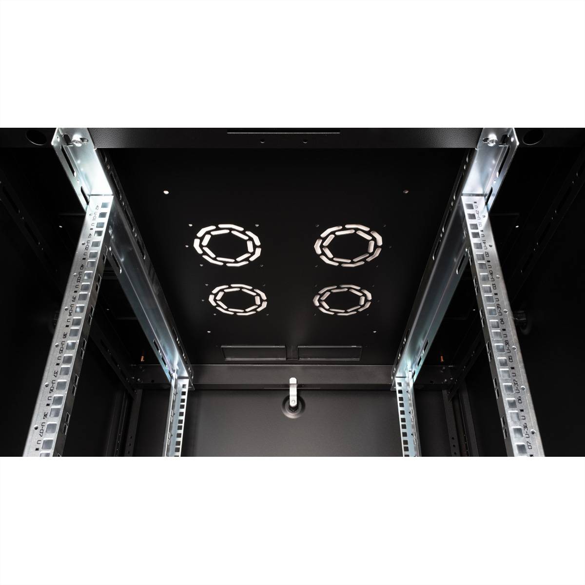 ROLINE 19-Zoll Netzwerkschrank Basic 42HE, 800x800 BxT Glastür schwarz