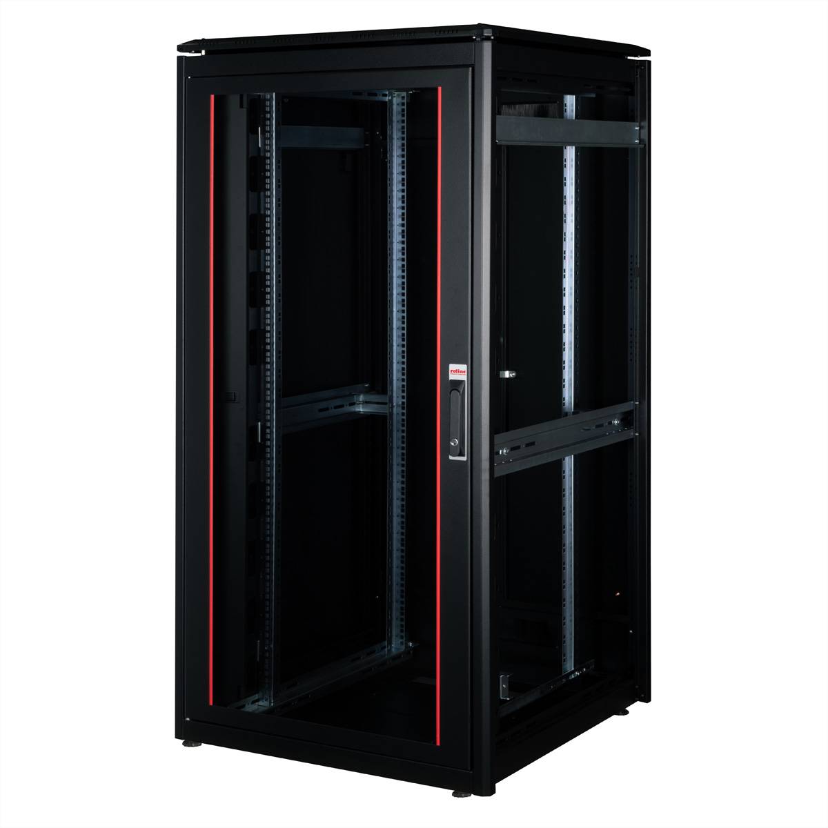 ROLINE 19-Zoll Netzwerkschrank Pro 32 HE, 800x800 BxT Glastür schwarz