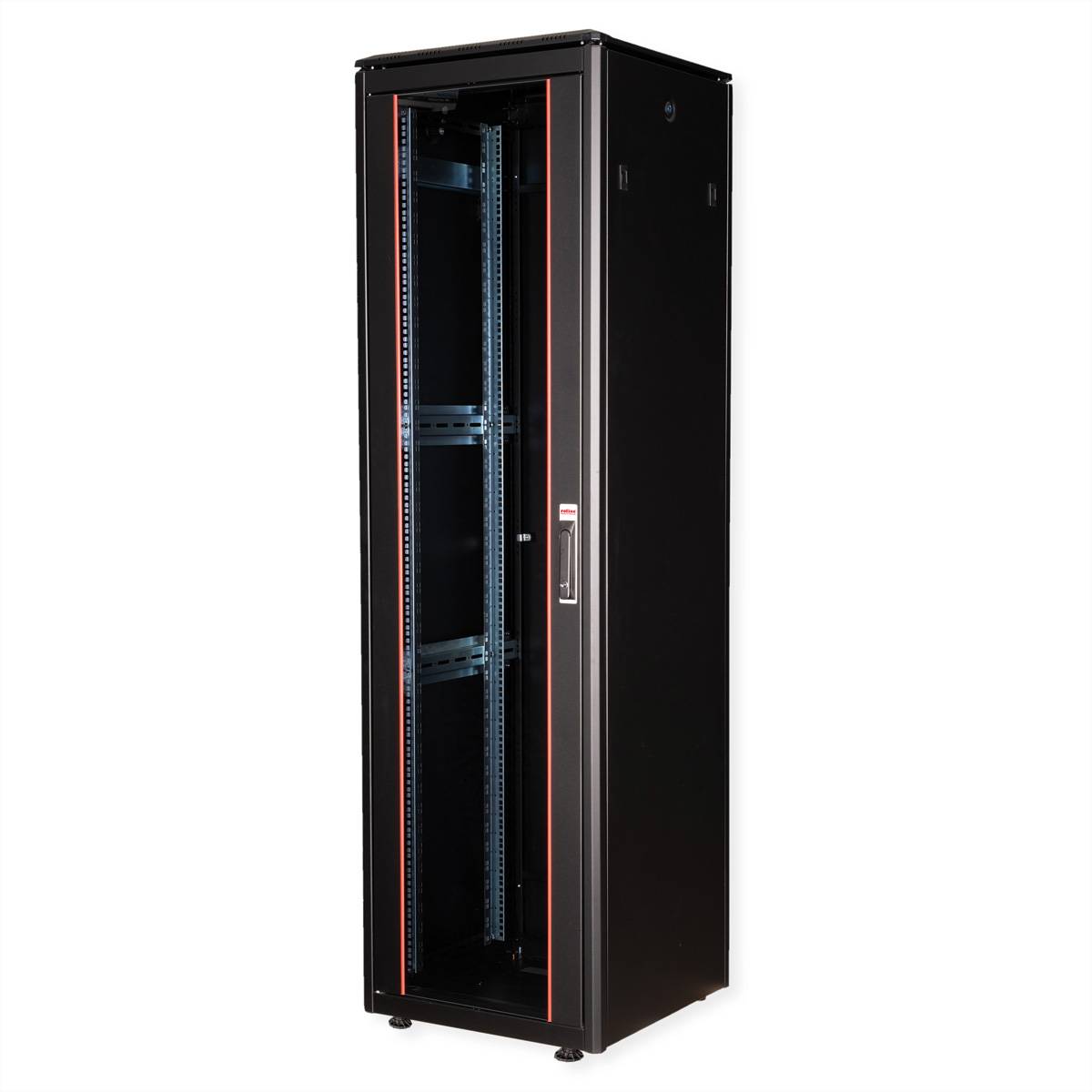 ROLINE 19-Zoll Netzwerkschrank Pro 42 HE, 600x600 BxT Glastür schwarz