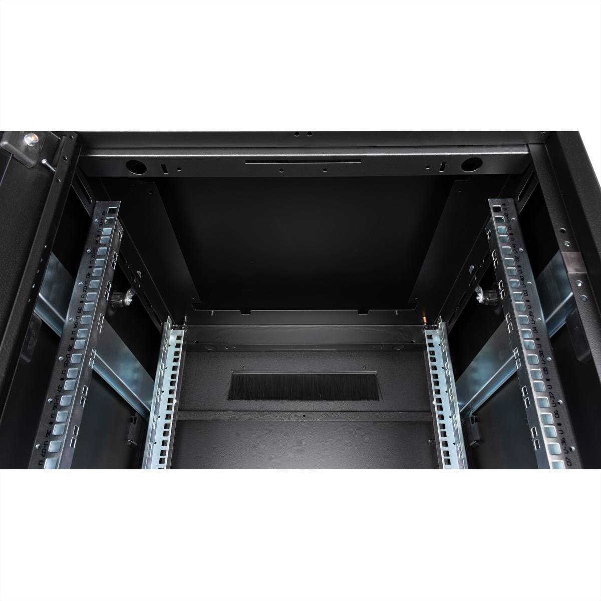 ROLINE 19-Zoll Netzwerkschrank Pro 42 HE, 600x600 BxT Glastür schwarz