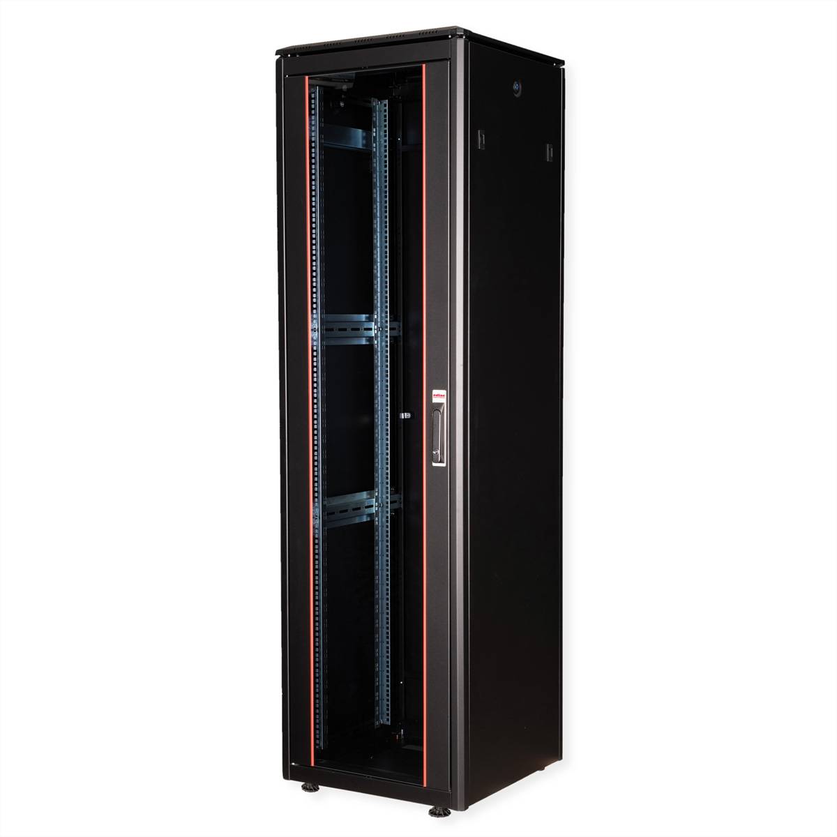 ROLINE 19-Zoll Netzwerkschrank Pro 47 HE, 600x600 BxT Glastür schwarz