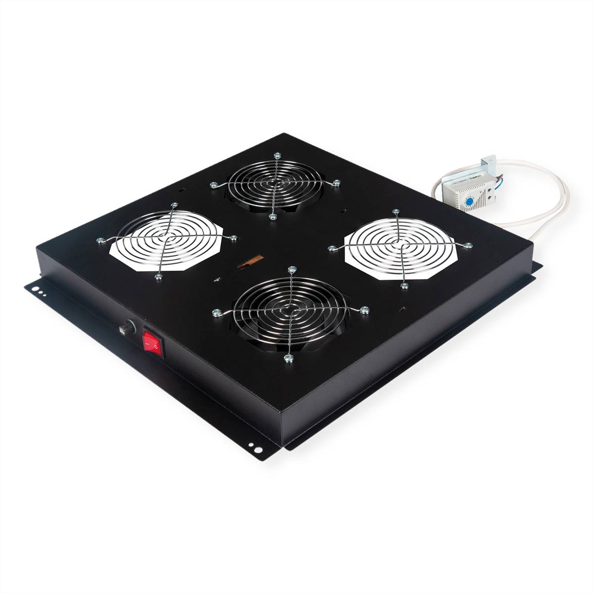 ROTRONIC-SECOMP - Roline - Rack-Lüfter - 2 Lüfter - auf Dach montierbar - Jet Black, RAL 9005 - 48.3 cm (19"")