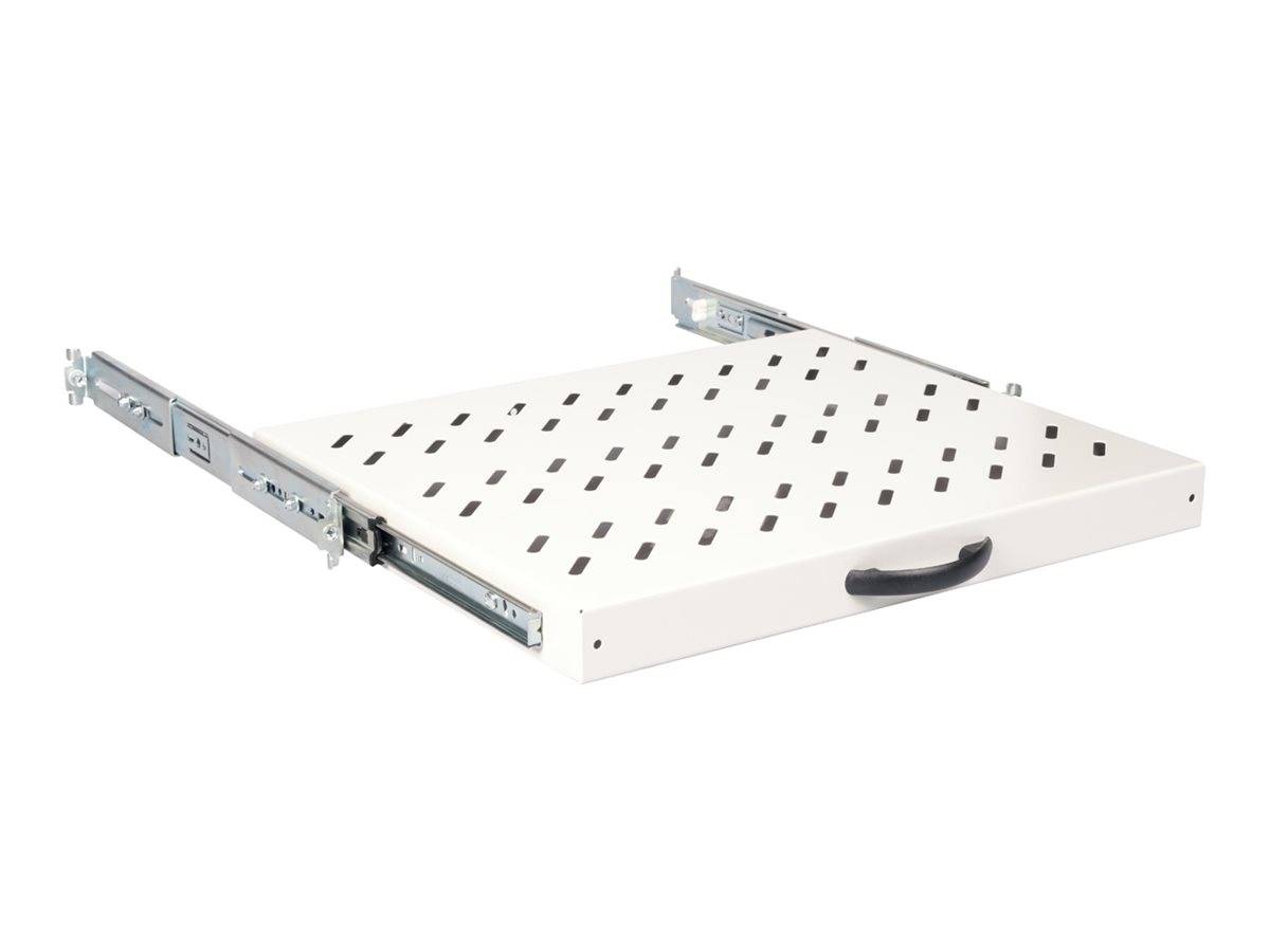 ROTRONIC-SECOMP - Roline - Rack-Schieberegal - 350 mm tief, Tragfähigkeit 25 kg - Hellgrau, RAL 7035 - 1U - 48.3 cm