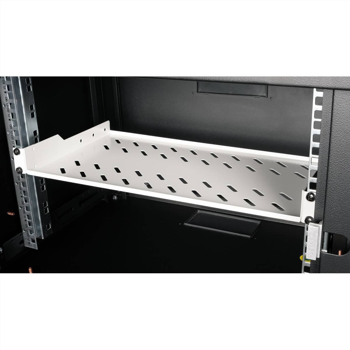 Roline - Rack - Regal - 250 mm tief, Tragfähigkeit 15 kg - RAL 7035, Hellgrau - 1U - 48.3 cm (19"")